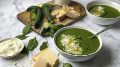 Cosy up with creamy amasi baby marrow soup