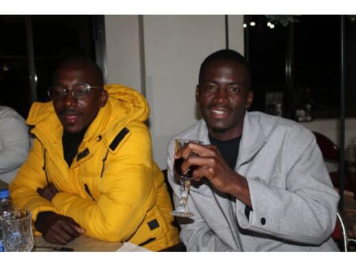 Mfundo Shongwe and Sifiso Msithini enjoyed the friendly competition at the CSC fundraiser, showing off their trivia skills for a good cause.
