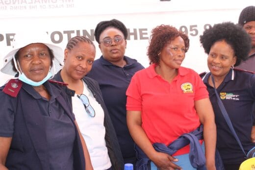Yvone Khoza, Marry Ngoato, Innocent Makhubedu, Mmapule Malanga, and Nancy Ledwaba from the Department of Health on August 22.