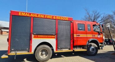 The fire truck is standing at Ga-Nala municipality – but there is no crew to man it.