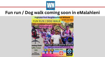 Highveld Park Neighbourhood Watch fun run and dog walk poster.