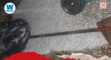 The hail that impacted the resident’s house in Klipfontein