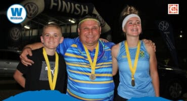 Franco Haarhoff, HTS Witbank Principal Mr Paul Liddle, and Minique Haarhoff.