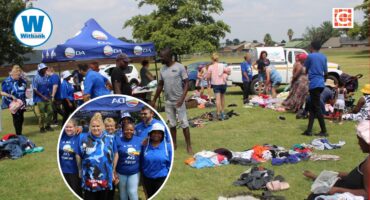 Ward 33 Clr Kim Fourie and some of the DA members who led the initiative to bring relief to less fortunate households and residents.