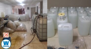 Seven were arrested in Ogies after police discovered an illegal alcohol manufacturing operation in the area.