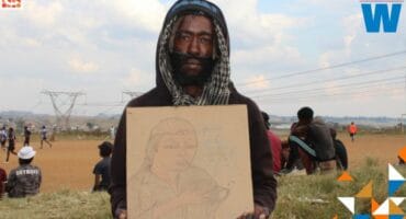 Sipho Mashinini has turned the busy streets of eMalahleni into his personal studio, drawing live portraits of residents for a small fee.