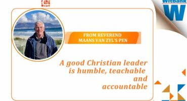 Rev Maans van Zyl is a columnist for Witbank News.