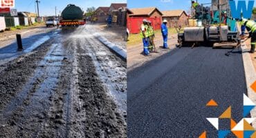 : Some of the streets in eMalahleni being resealed.