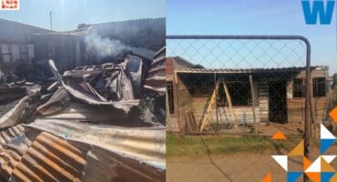A family of four from Mthofi Village in Vosman Ext 17 is pleading for the public’s help after a fire destroyed their four-roomed shack and burnt all their belongings to ashes weeks before their lobola celebration.