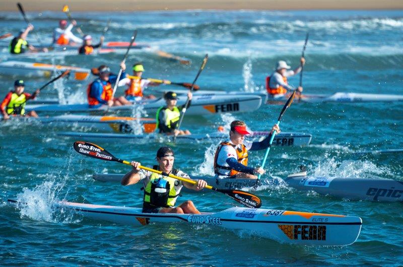 Wave Racer Ocean Challenge Top field of paddlers competes in epic Leatherback Rum Surfski ...