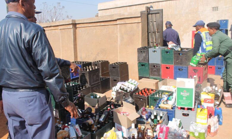 Police Officers Raid Illegal Liquor Store In Lehae Rising Sun Newspapers