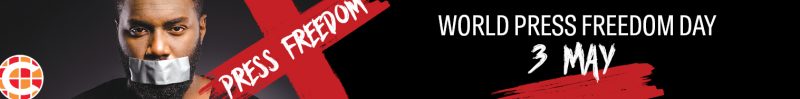 Press freedom day May 3 banner