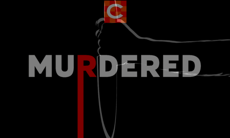 Murdered stock image