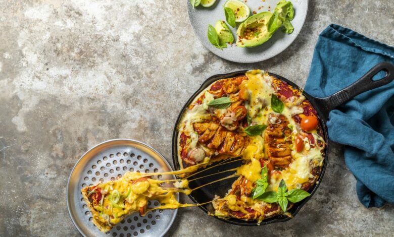 12 JULY - WFD – BBQ chicken, tomato and avocado deep dish pizza