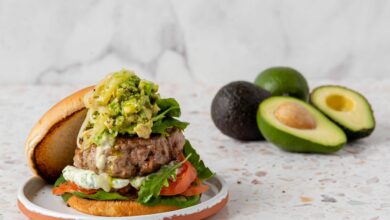 14 JULY- WFD – Greek-inspired 'cheat' lamb burger with avo