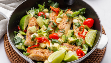 17 MAY WFD - Spiced fish with avo, lime and piquante peppers