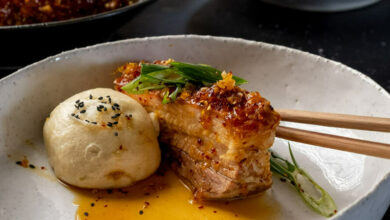 19 FEBRUARY - SATURDAY ENTERTAIN - Asian three-ingredient steamed buns with sticky orange pork belly