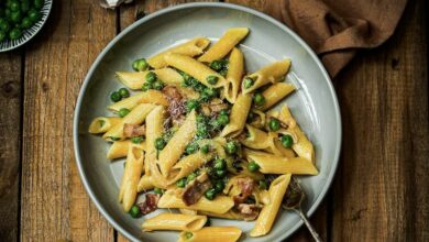 6 APRIL - Pea and bacon pasta salad