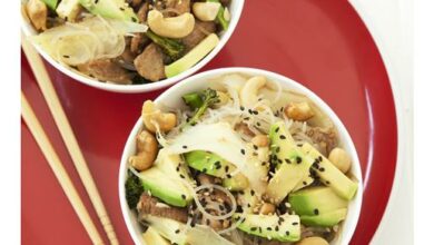 Asian noodles with pork fillet and avocado - 15 JUNE (Medium)