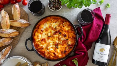 Baked Chorizo Gnocchi with Fat bastard Shiraz - 5 JUNE