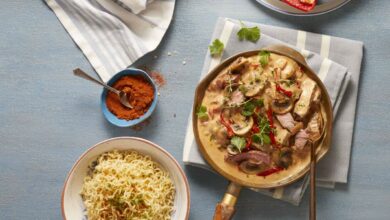 Beef & mushroom stroganoff - 21 JULY