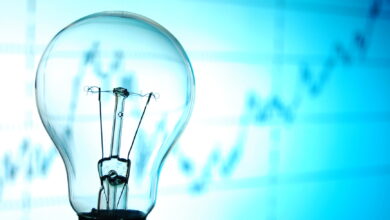 bulb with business background