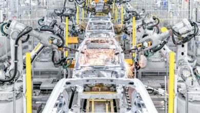 Car manufacturing underway at Luqiao manufacturing plant in China