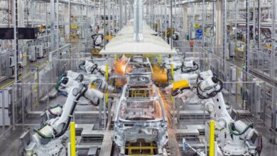 Car manufacturing underway at Luqiao manufacturing plant in China