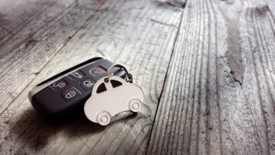Car shape keyring and keyless entry remote