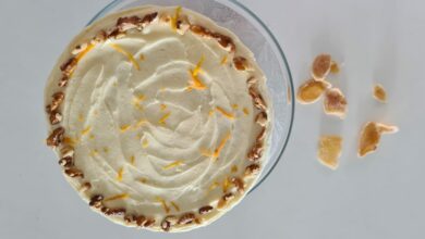 Carrot and walnut sponge cake with zesty cream cheese frosting - SUNDAY 23 MAY