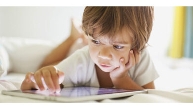 Child using iPad
