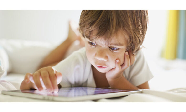 Child using iPad