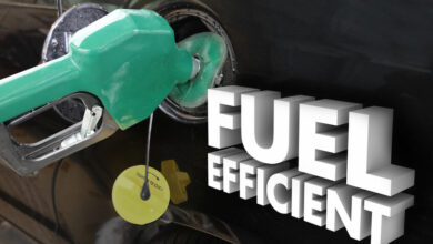 Fuel Efficient Words Gasoline Power Filling Tank Station