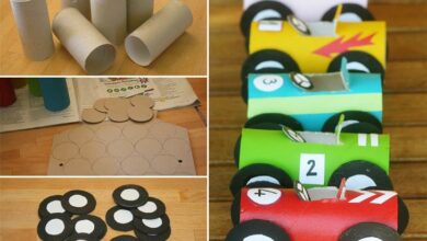 Help your child make a race car from a toilet roll