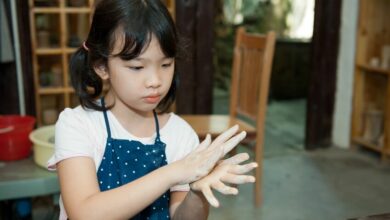 Help your child make homemade clay ornaments