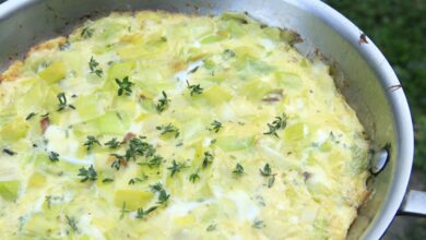 Leek and Goat Cheese Frittata