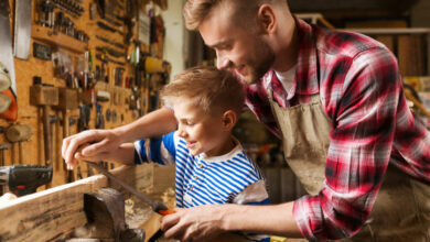 Make a play gym for your baby (and get their sibling to help)