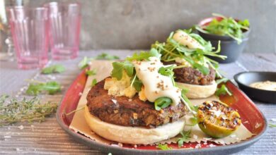 Mushroom lentil burger - 12 JULY (Medium)