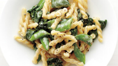 pasta-snap-peas-basil-spinach