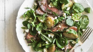 Steak and potato salad