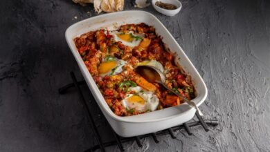 Sweet potato and mince bake topped with egg - 2 JUNE (Medium)