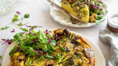 WFD - Mushroom, asparagus & broccoli crustless quiche - 6 OCT