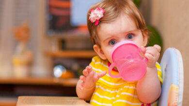 When will my baby be able to drink water, juice, and cow's milk?