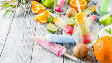 Your child will love making these yummy rainbow fruit lollies