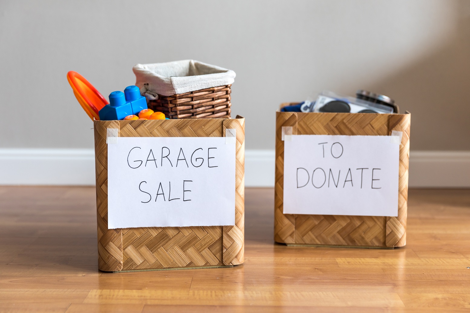 Boxes,Of,Things,For,A,Garage,Sale.,Decluttering,,Cleaning,And
