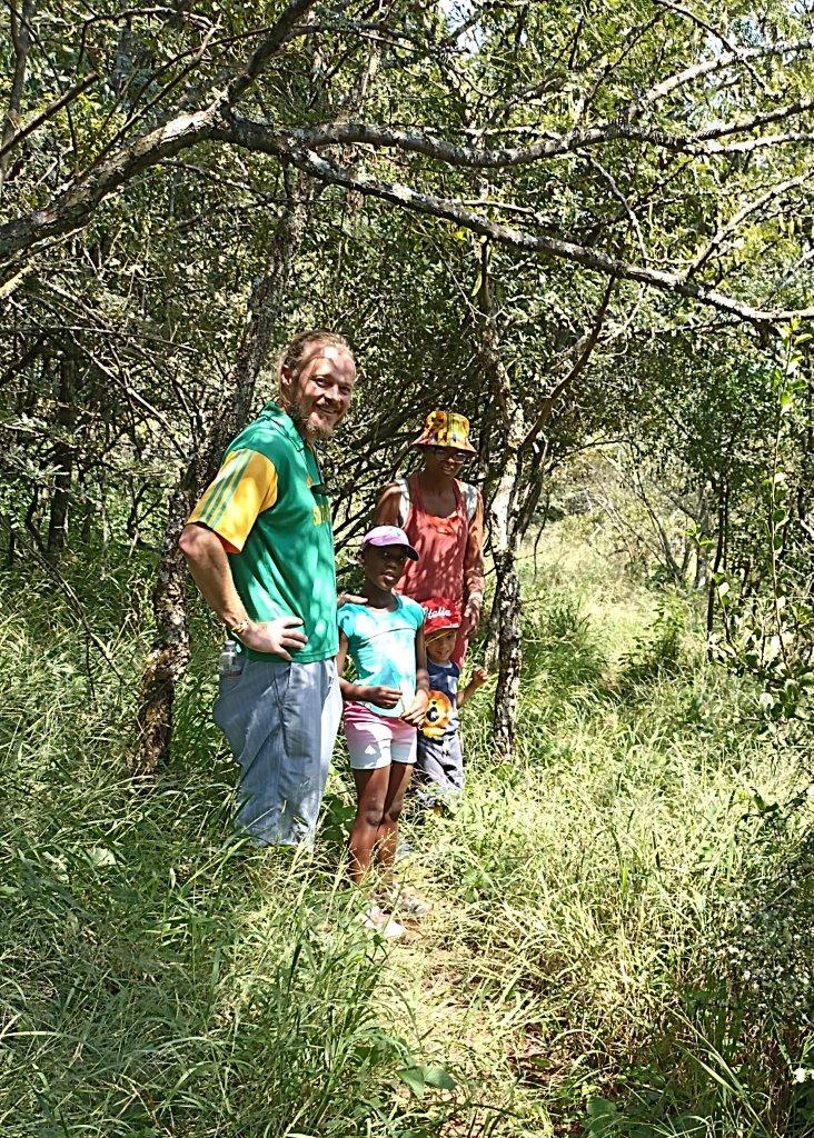 family in forest