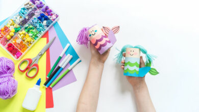 Easy toilet paper roll mermaid craft for kids