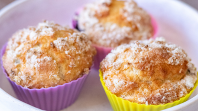Air fryer blueberry muffins