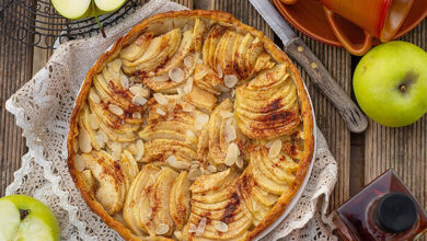 Apple and almond tart