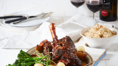 Warm your winter with port braised lamb shanks